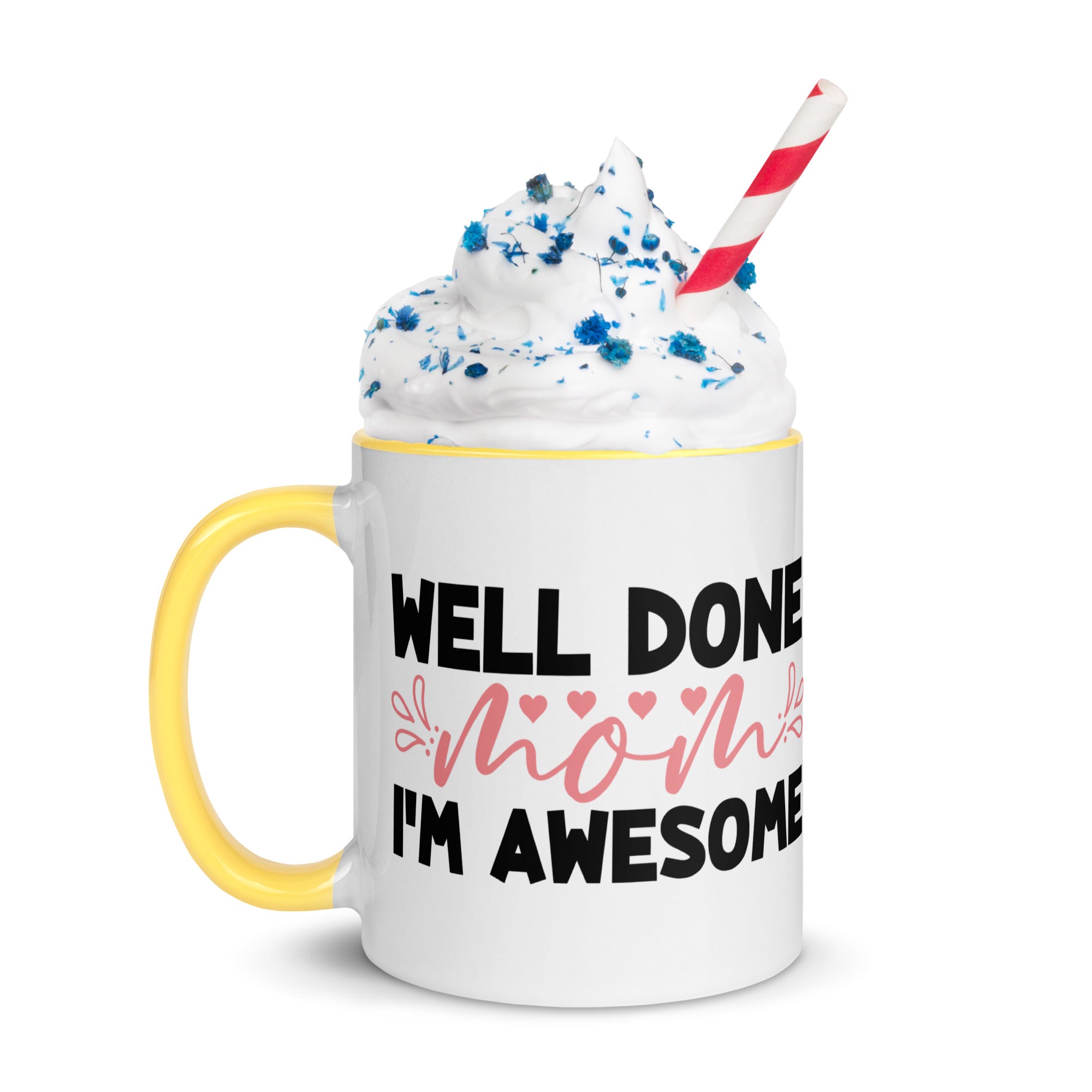 Coffee cup, Mug with Color Inside, cup for Mom