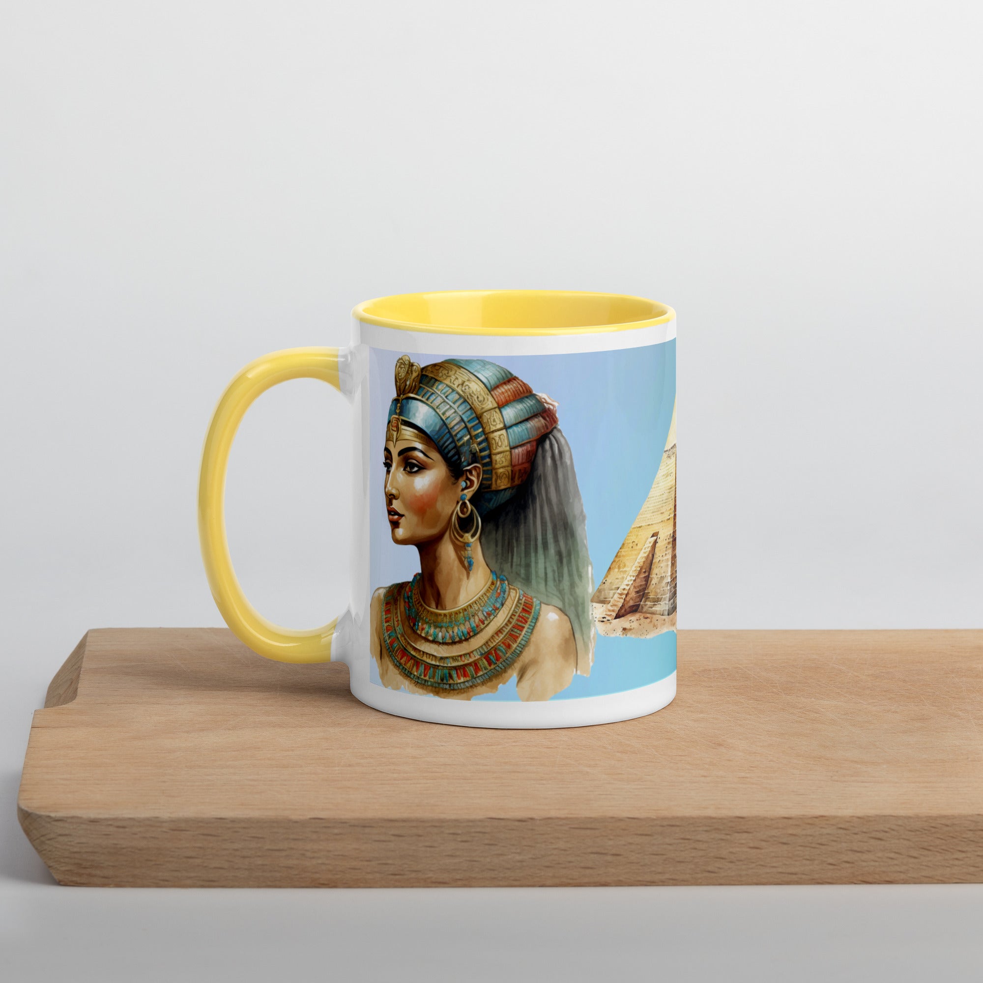 Coffee cup, Egyptian Cup, Mug with Color Inside, Gift for Mom, Gift For Dad