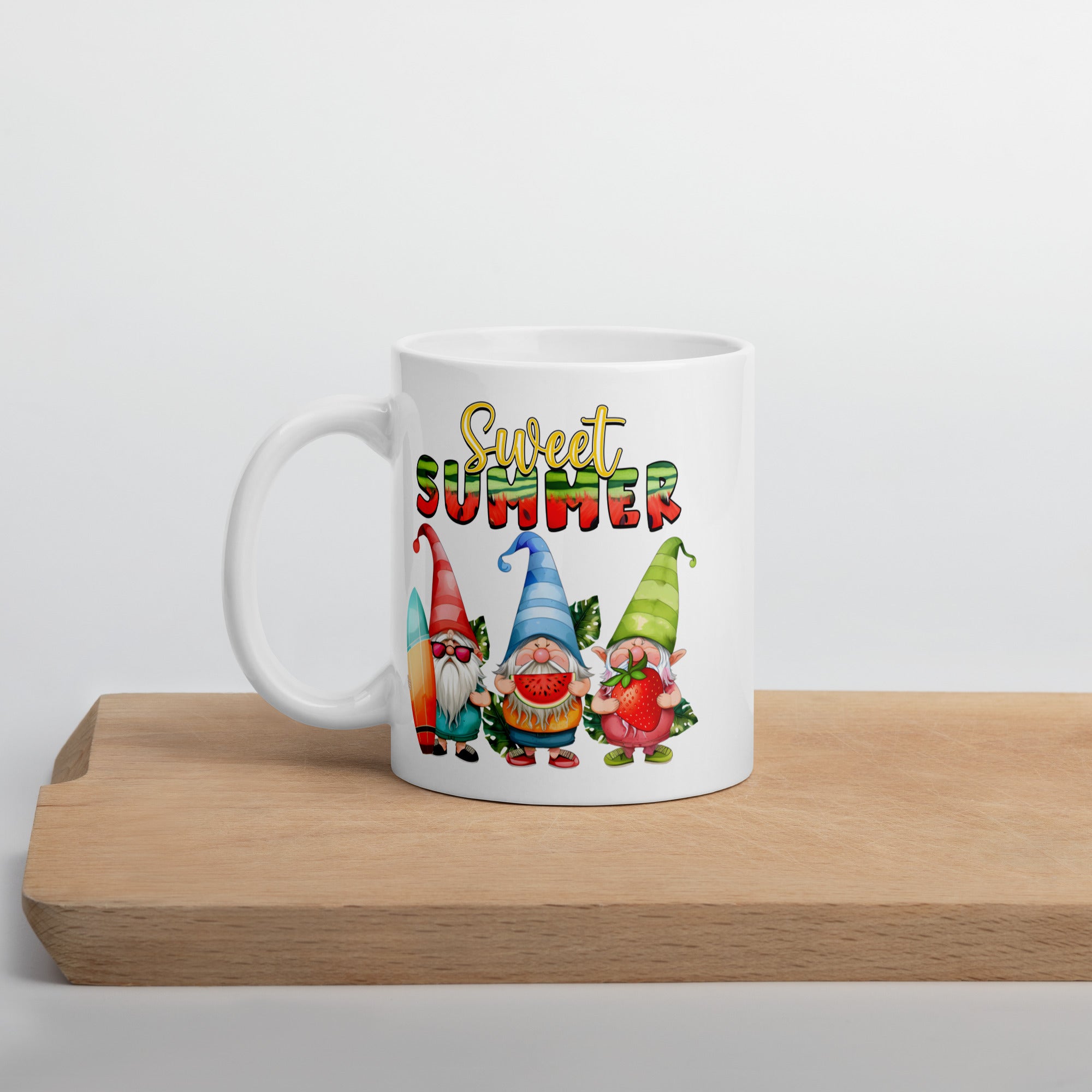 White glossy mug