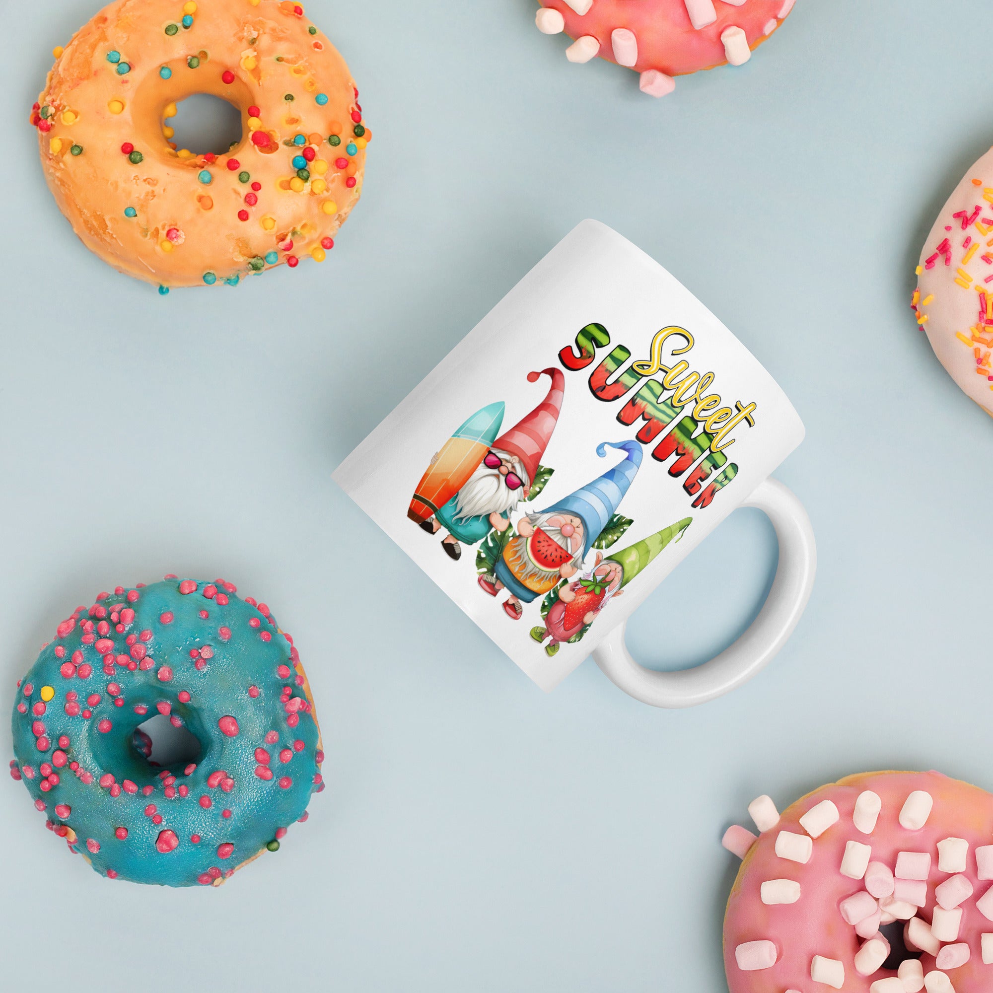 White glossy mug