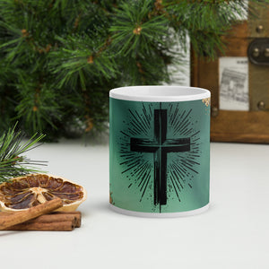 White glossy mug- Christmas Cup, 11-15-20 Oz