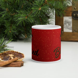 White glossy mug- Christmas Coffee Cup- 11-15-20 OZ