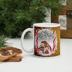 White glossy mug