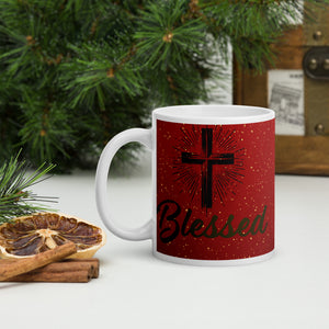 White glossy mug- Christmas Coffee Cup- 11-15-20 OZ