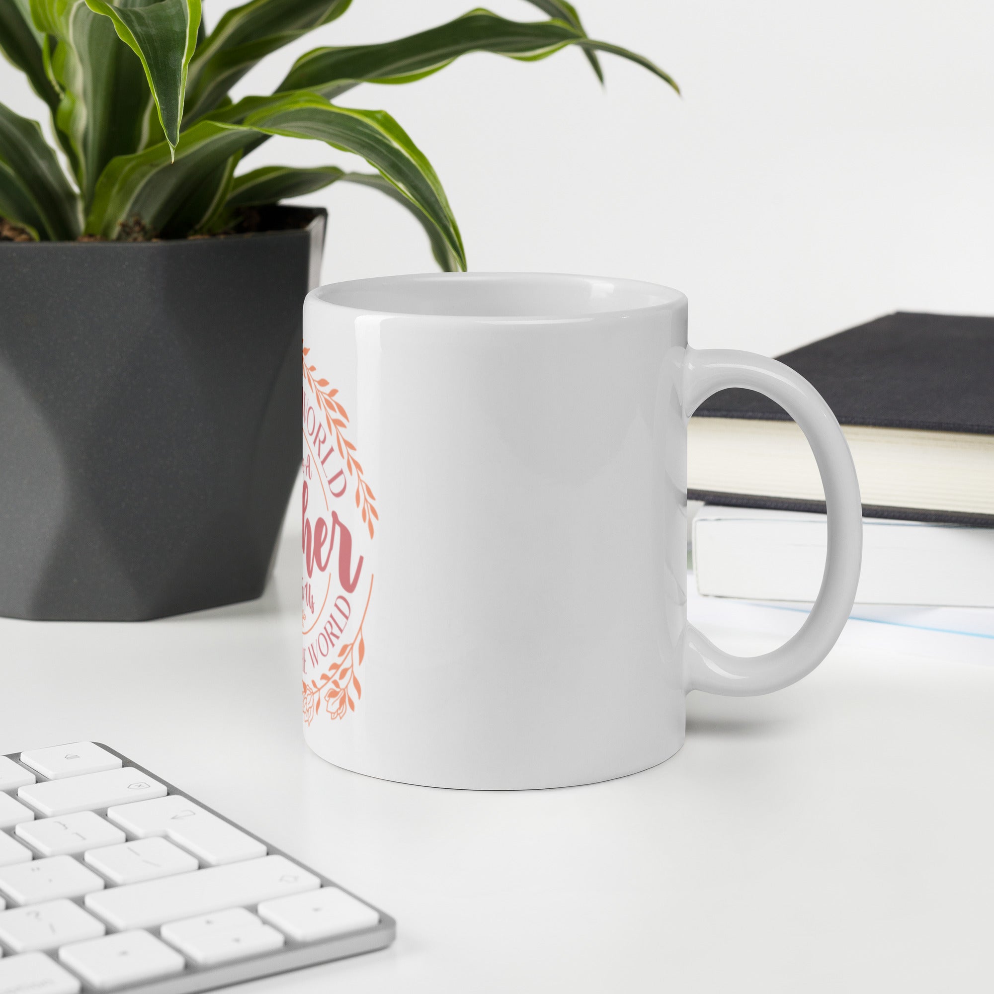 White glossy mug, MOM Coffee Cup 11-15-20 OZ