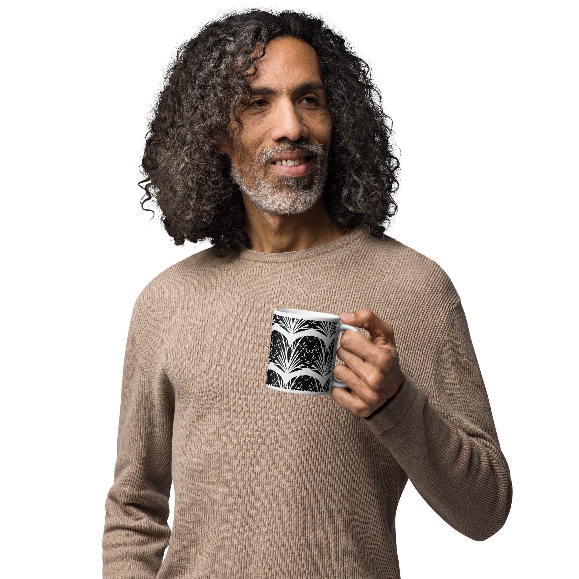 Coffee Mug-White glossy mug- Coffee Cup- Heart Cup 11" 15"