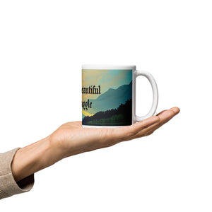 Coffee cup, White glossy mug, tea, gift