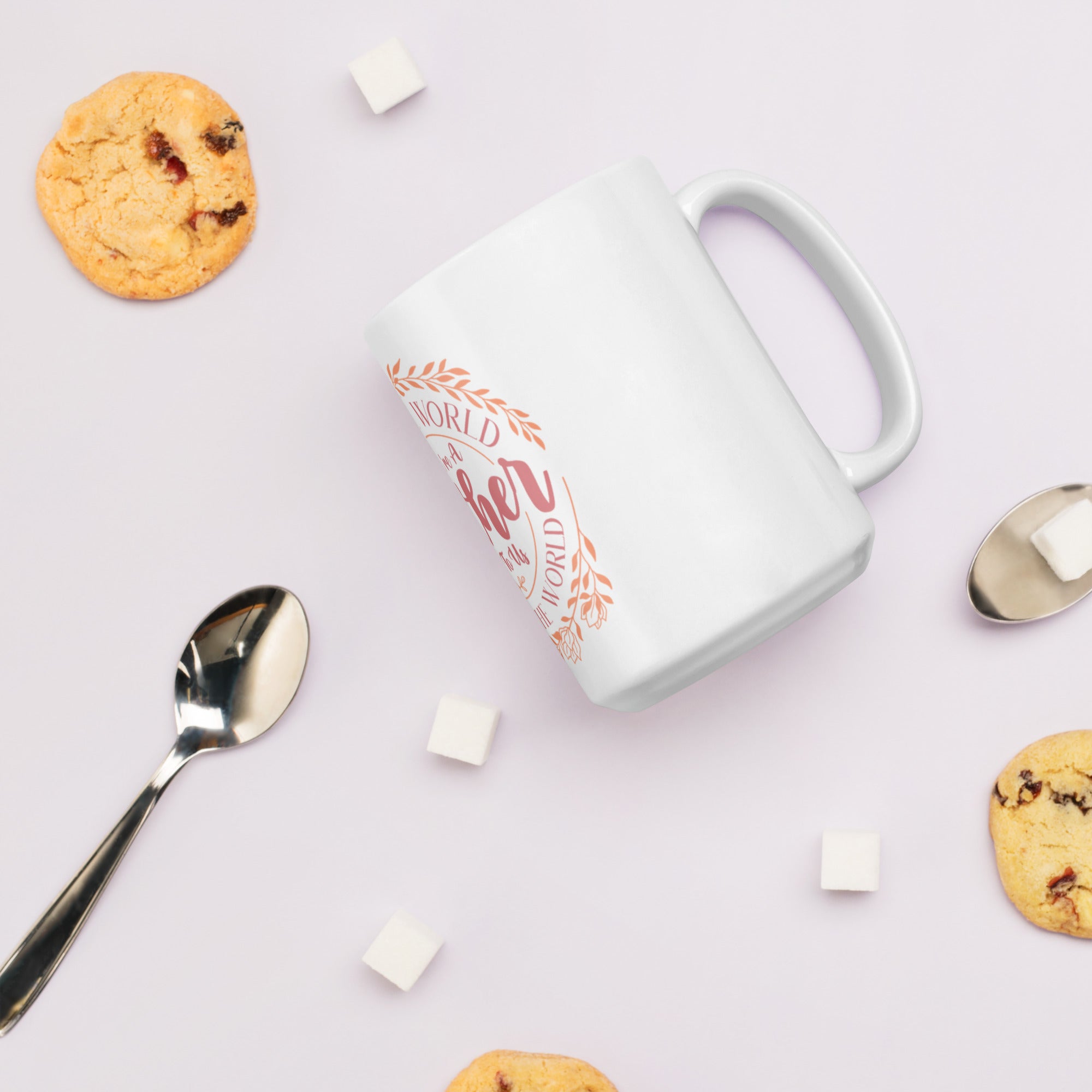 White glossy mug, MOM Coffee Cup 11-15-20 OZ