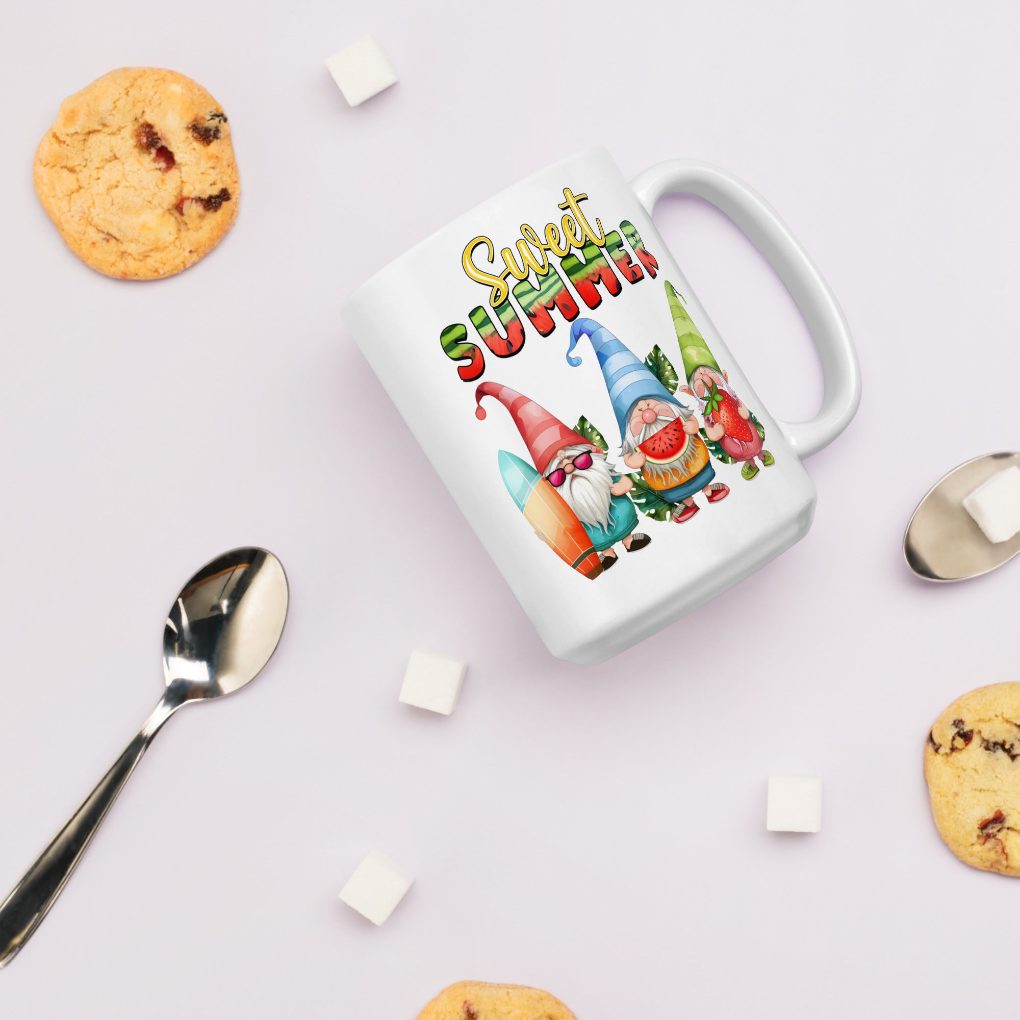 White glossy mug