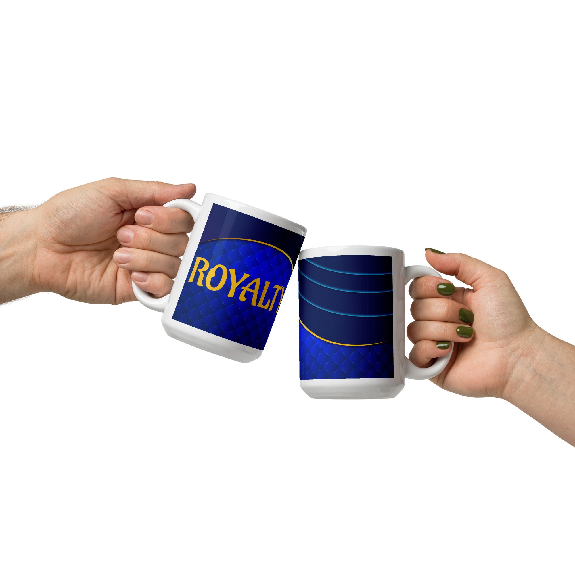 White glossy mug Royalty Mug, Coffee Cup, Gift