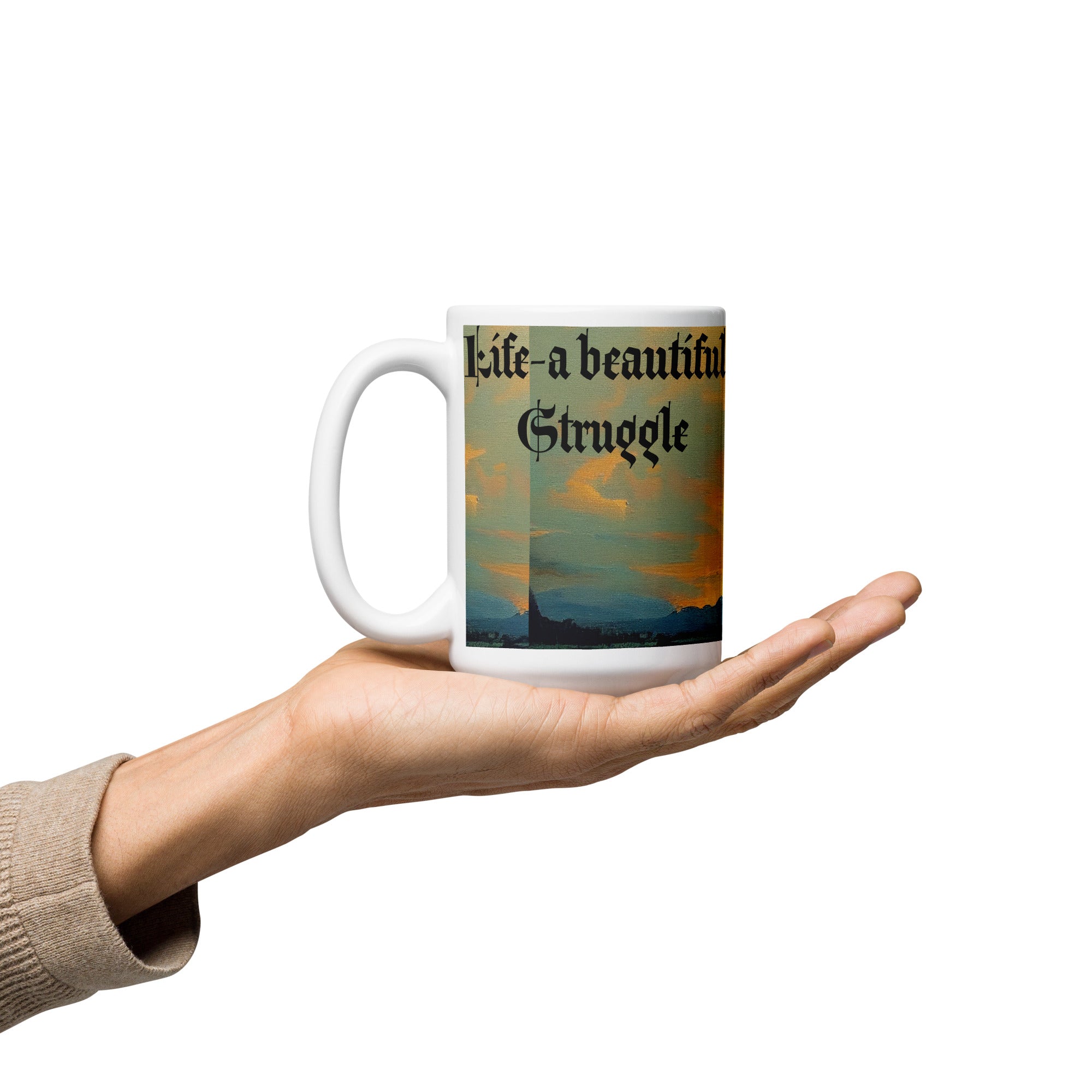 Coffee cup, White glossy mug, tea, gift