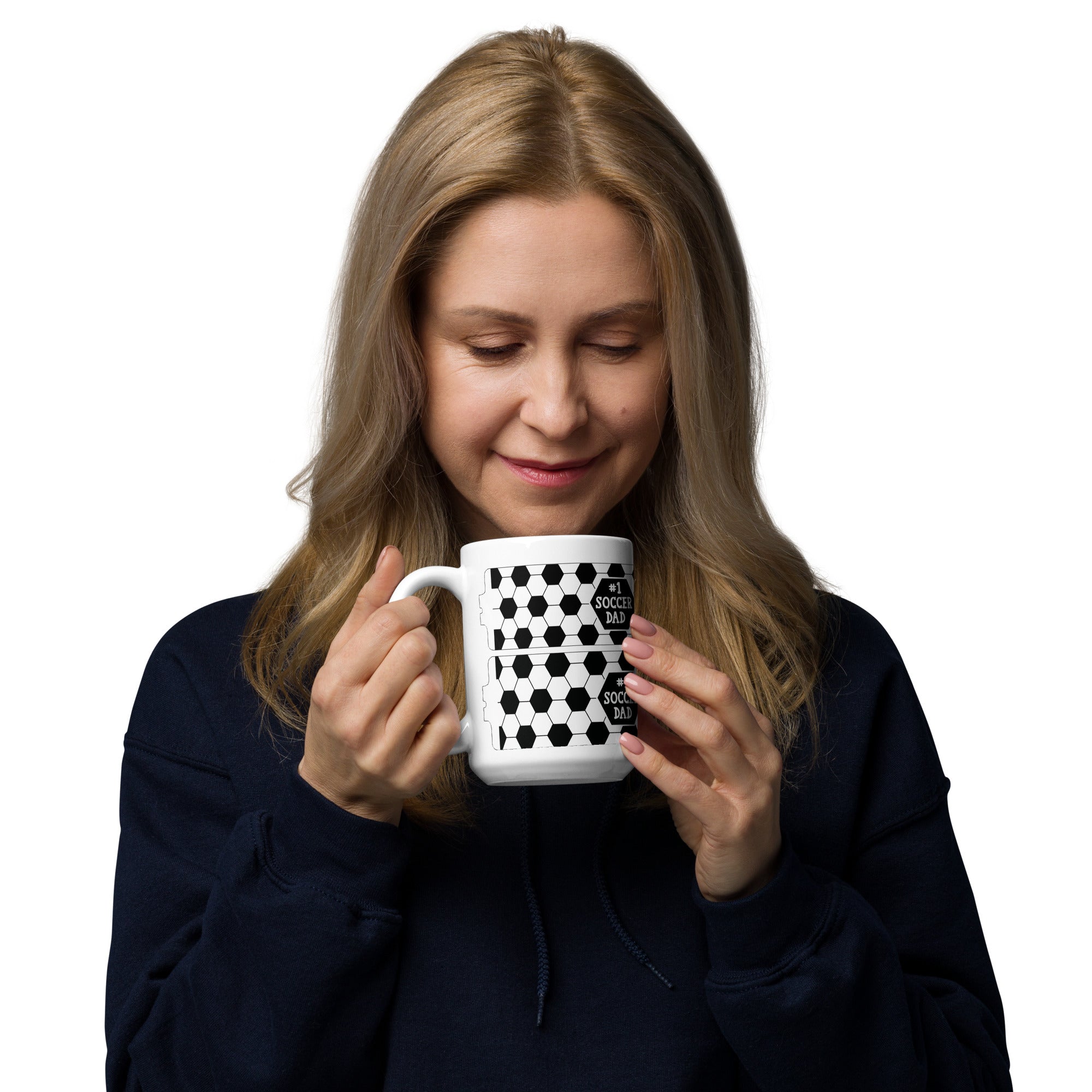 White glossy mug, Dad Soccer Mug, Coffee Cup, Tea, Gift
