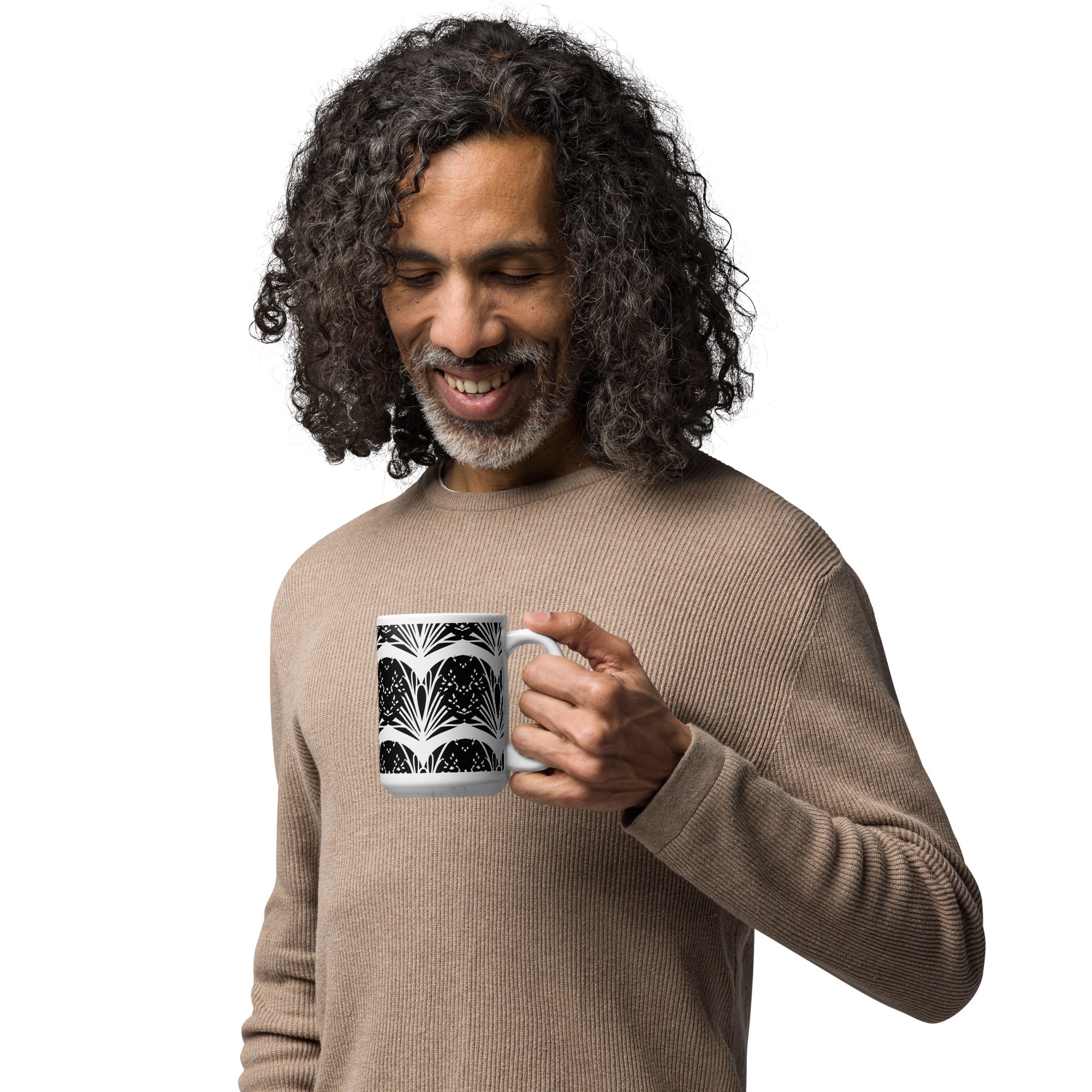 Coffee Mug-White glossy mug- Coffee Cup- Heart Cup 11" 15"