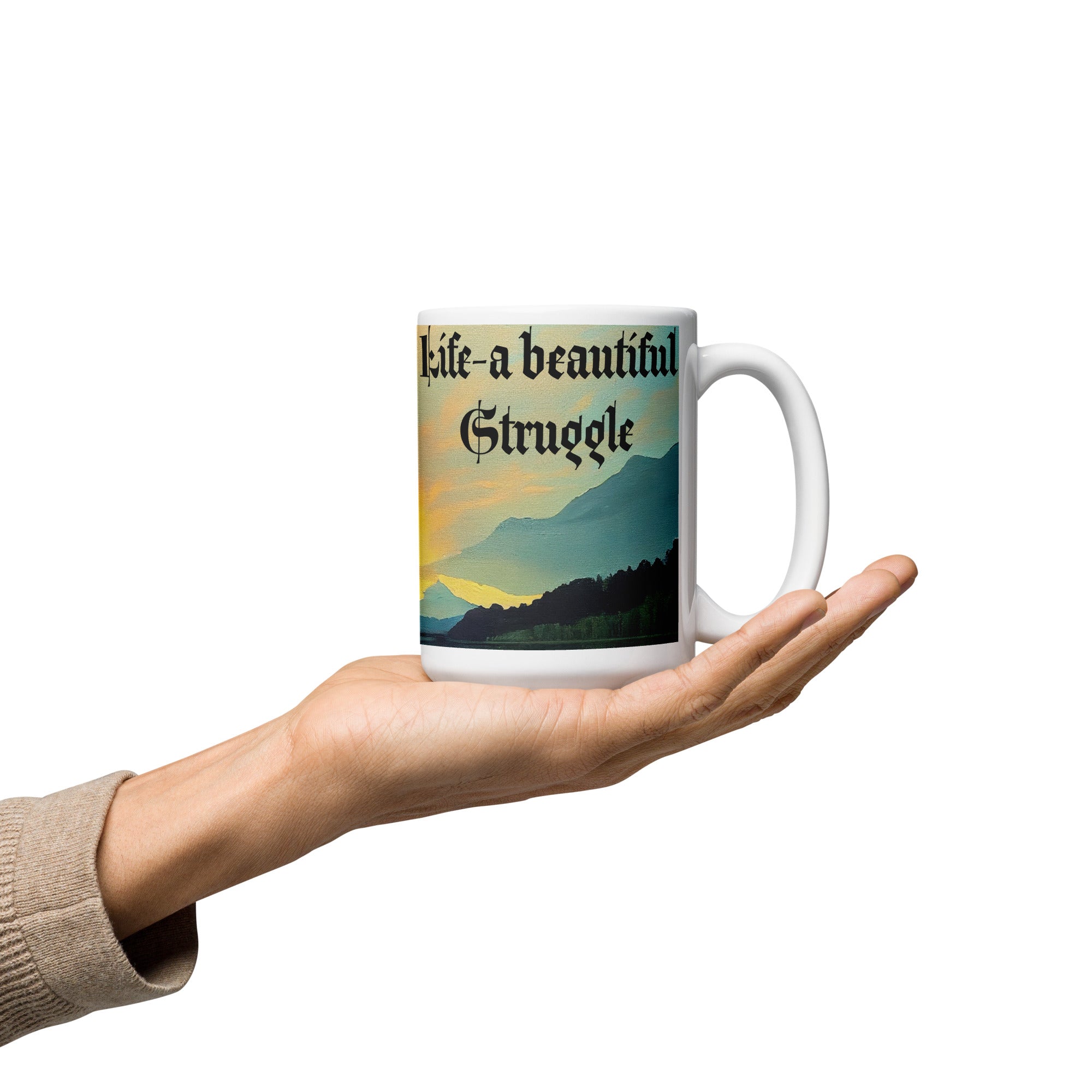 Coffee cup, White glossy mug, tea, gift
