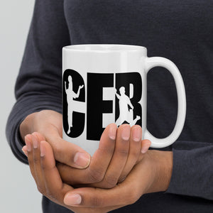White glossy mug, SOCCER Mug, Coffee Cup, Tea, Gift for Her, Gift for Him