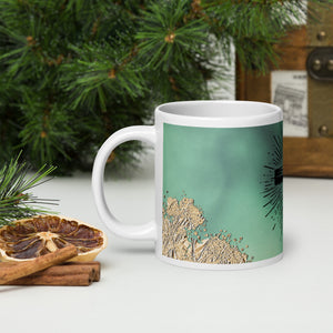 White glossy mug- Christmas Cup, 11-15-20 Oz