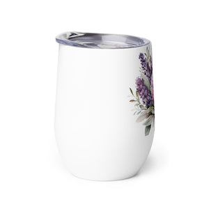 Tumbler, Wine tumbler, Flower Wine Cup With Style, Fun Cup, Gift,  Bridal, Friends