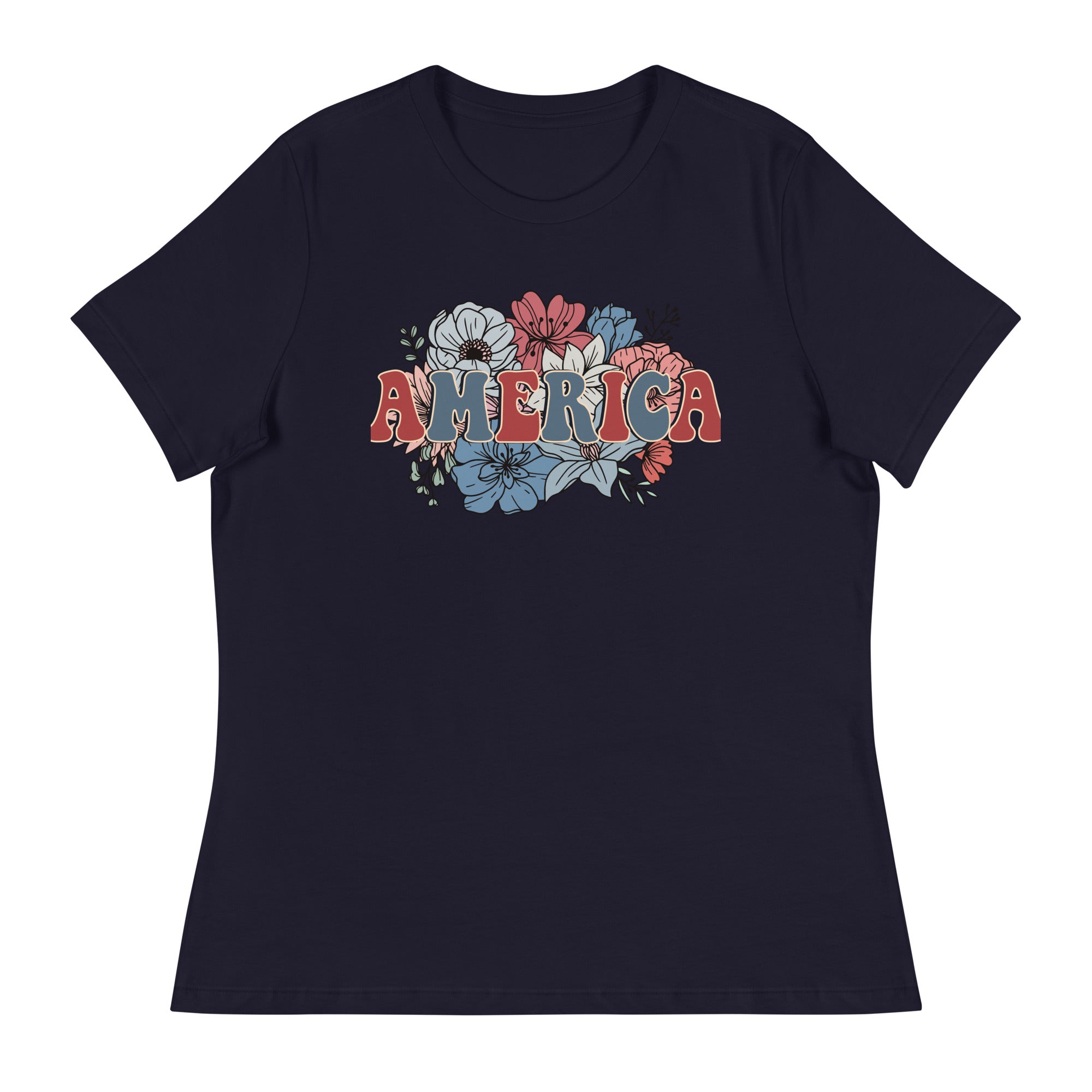 Women's Relaxed T-Shirt Patriotic T Shirt, Playful, Gift for Her,