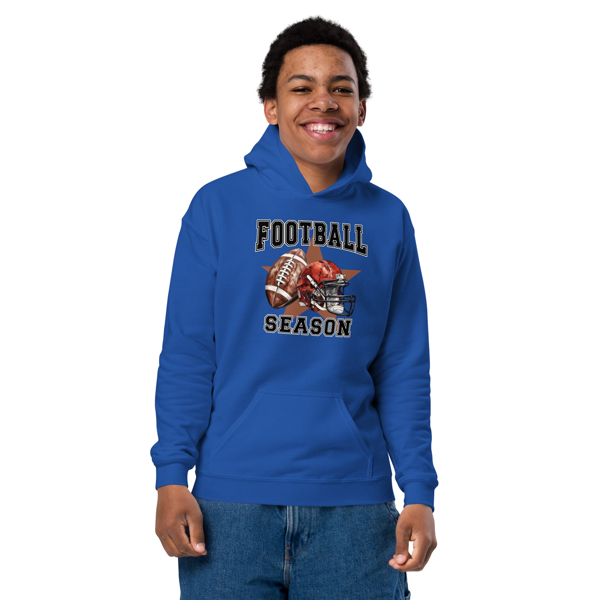 Youth heavy blend hoodie, Football Hoodie, Youth