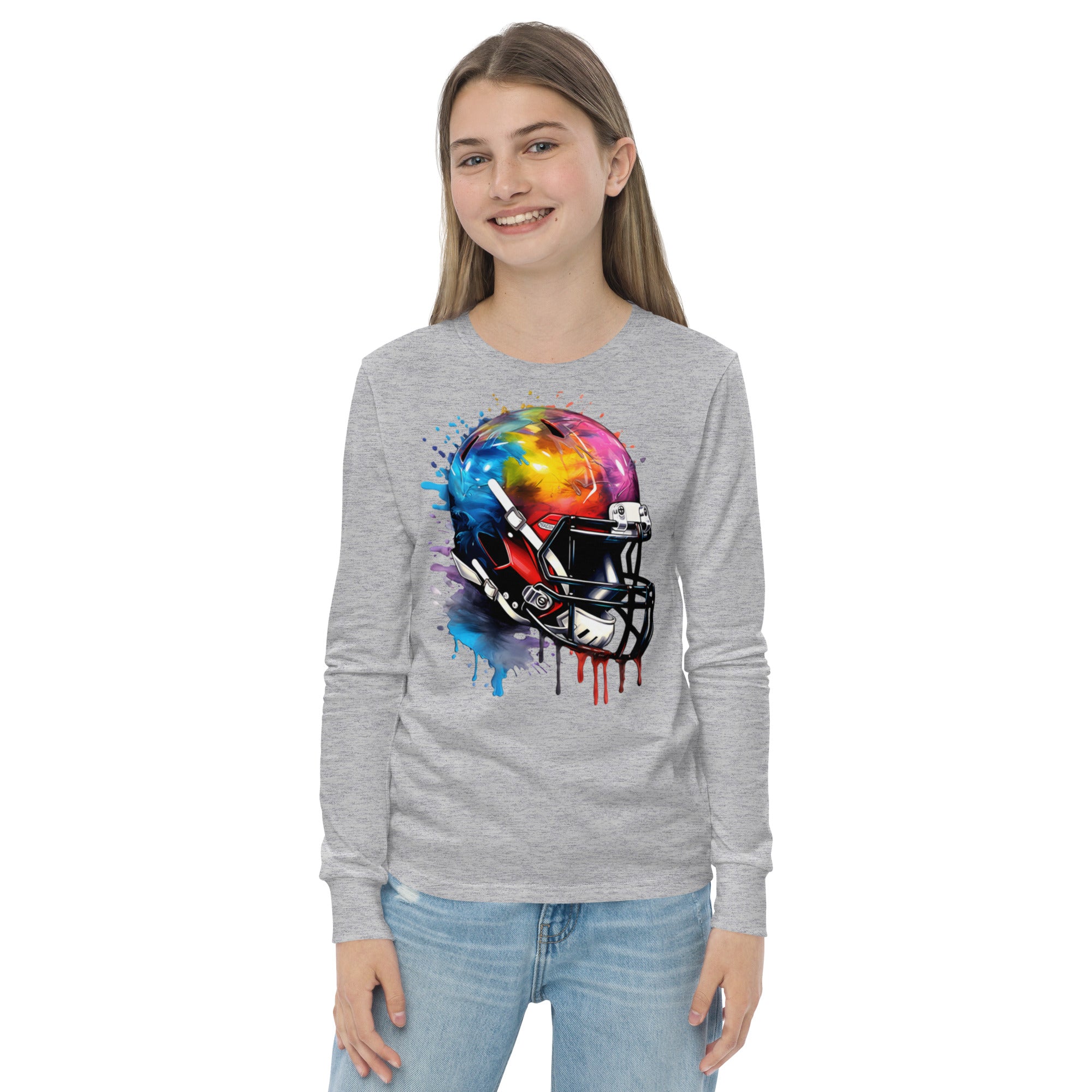 Youth long sleeve tee, Football tee, gift idea