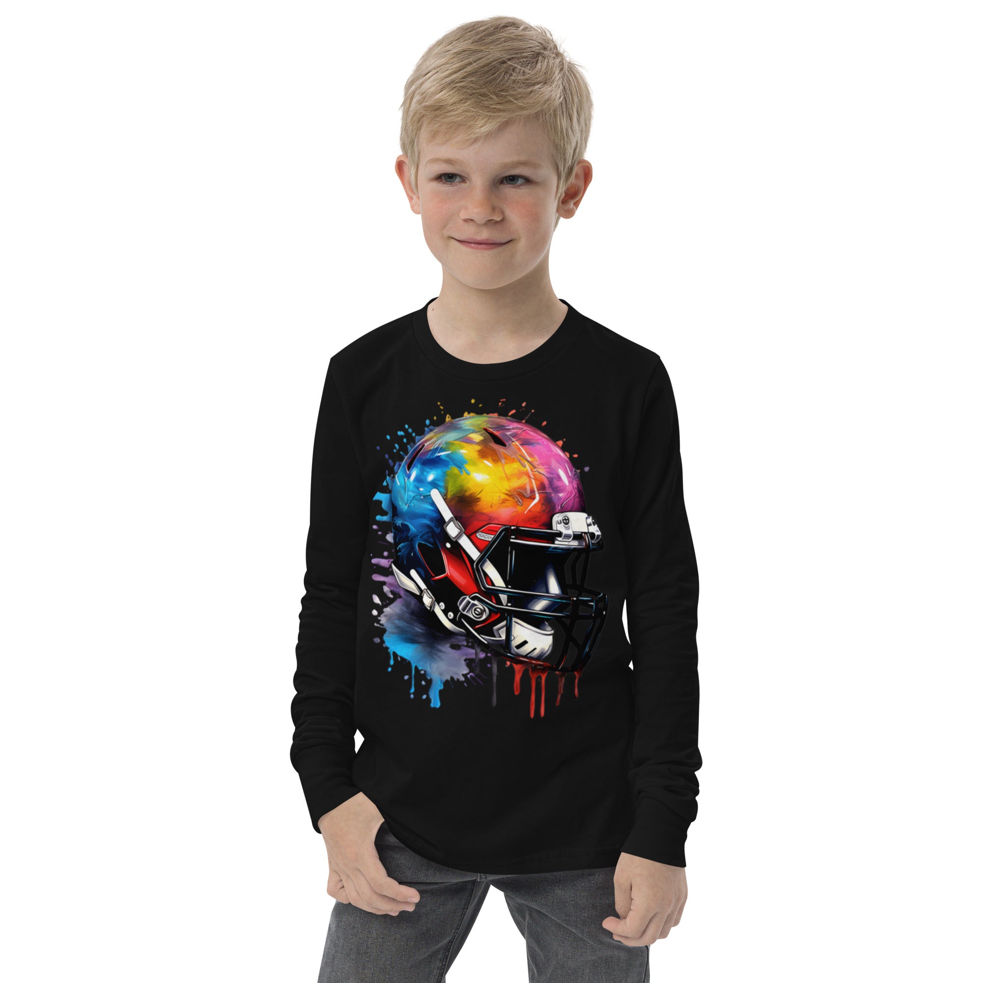Youth long sleeve tee, Football tee, gift idea
