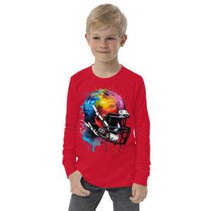 Youth long sleeve tee, Football tee, gift idea