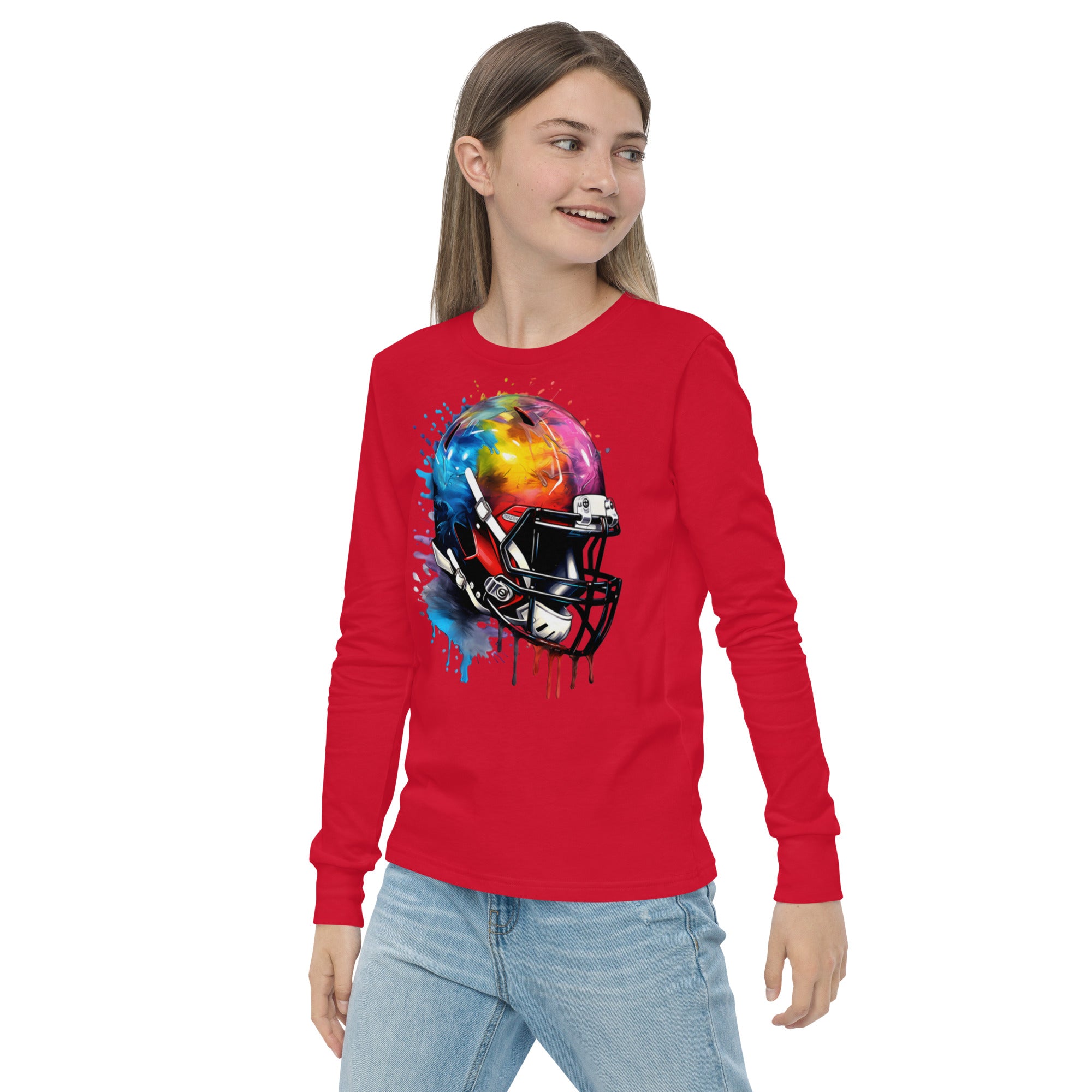 Youth long sleeve tee, Football tee, gift idea