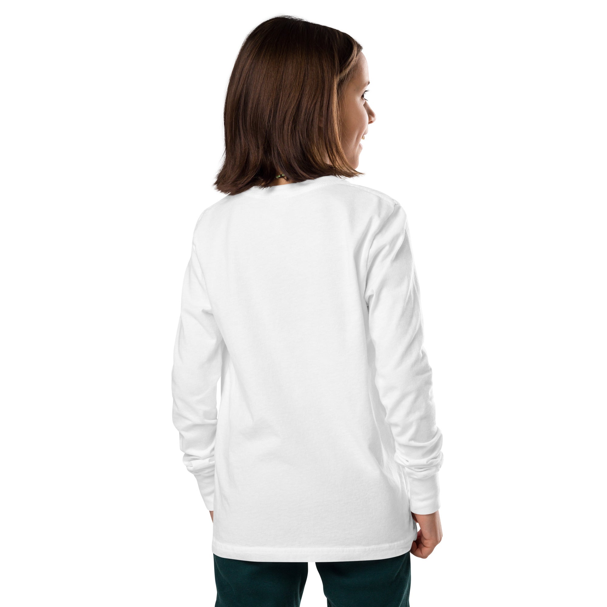 Youth Long-Sleeve-Tee, Back to School T-Shirt- Athletic,100% Combed Cotton