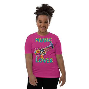 Youth Short Sleeve T-Shirt. Music Lover T Shirt, Back to School, Kids,
