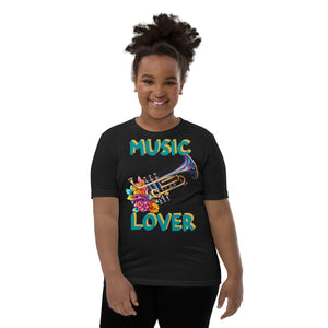 Youth Short Sleeve T-Shirt. Music Lover T Shirt, Back to School, S to XL