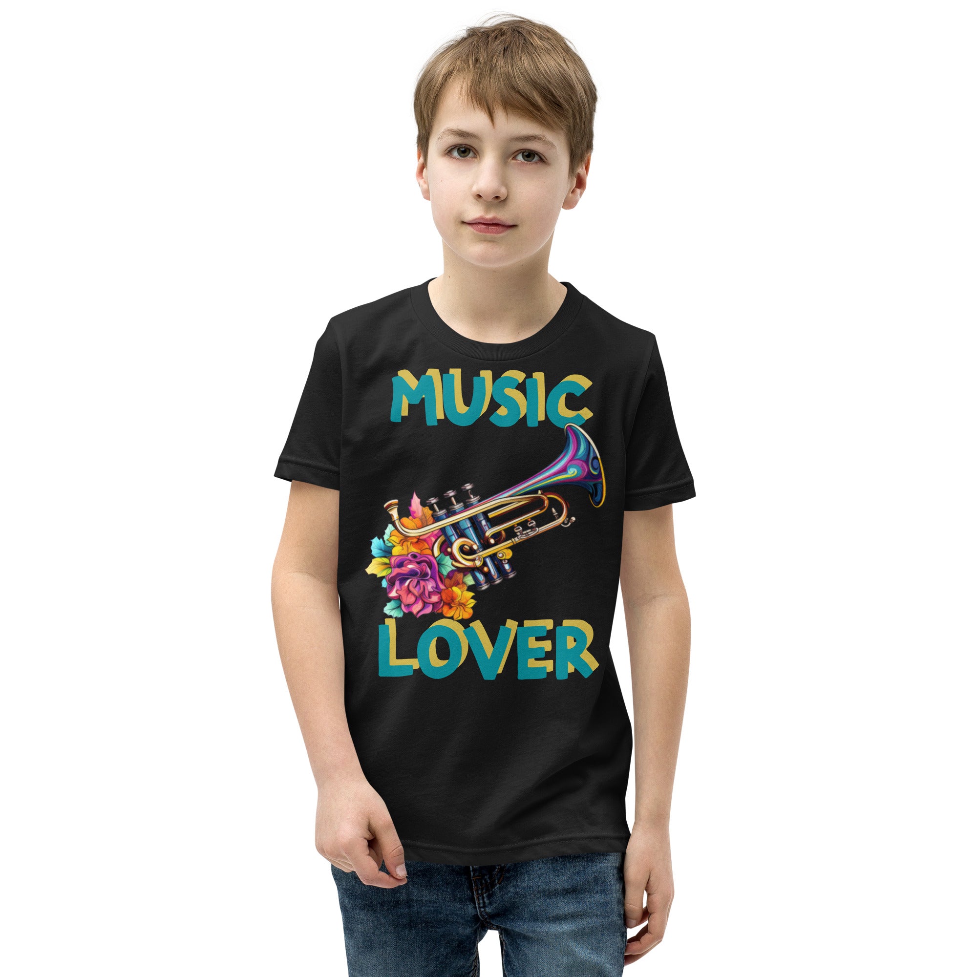 Youth Short Sleeve T-Shirt. Music Lover T Shirt, Back to School, Kids,