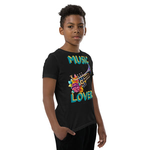 Youth Short Sleeve T-Shirt. Music Lover T Shirt, Back to School, Kids,