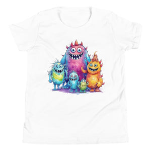 Youth Short Sleeve T-Shirt, Monster family, back to School T shirt