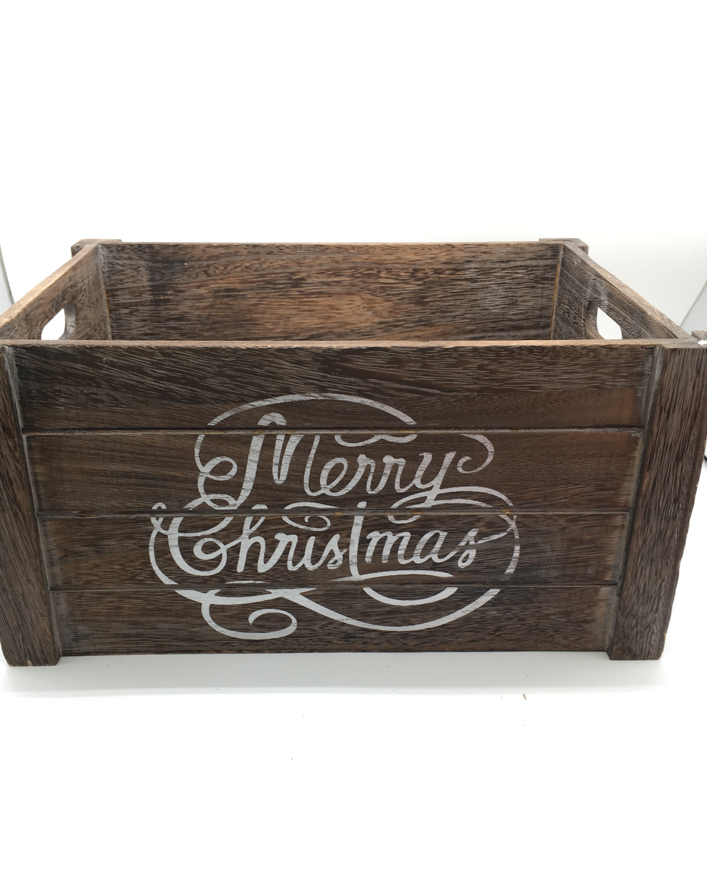 Merry Christmas Wood Box 14" x 8"x 7"