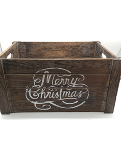 Merry Christmas Wood Box 14" x 8"x 7"