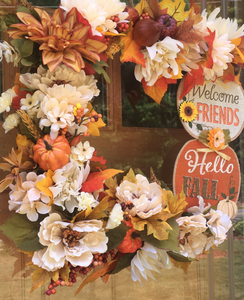 Welcome Friends, Hello Fall Wreath 20"