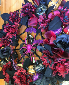 Halloween Spider Web Wreath 24"