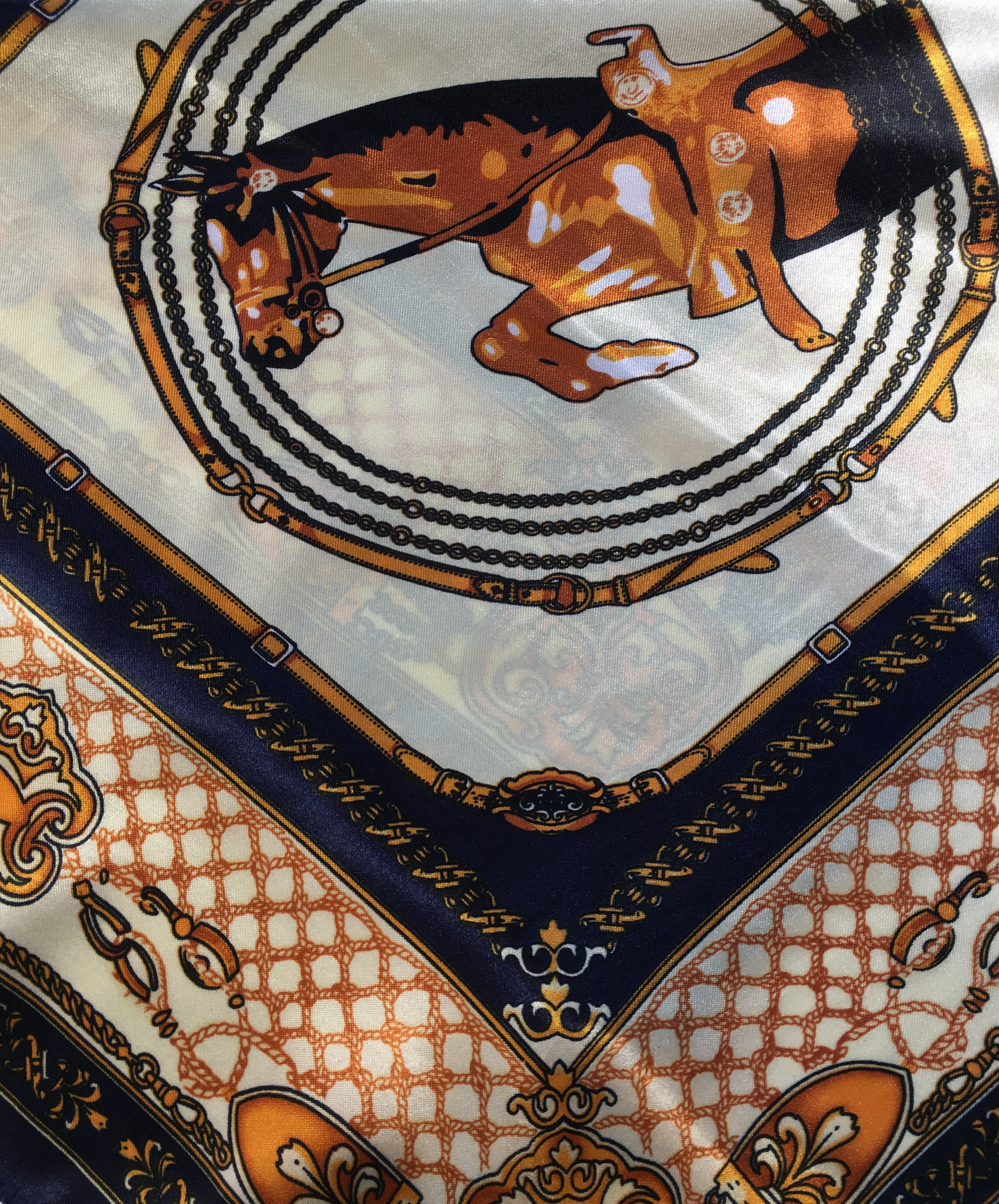 Horse Satin Scarf 20 x 20"