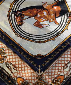Horse Satin Scarf 20 x 20"