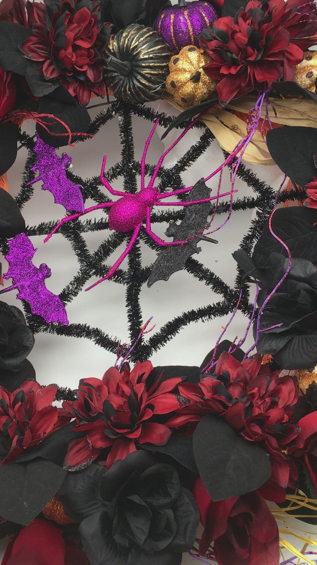 Halloween Spider Web Wreath 24"