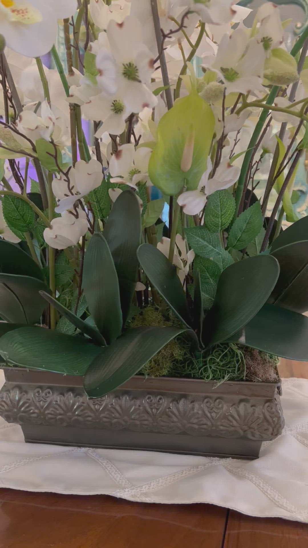 Centerpiece- Exotic & Graceful Orchid Centerpiece, 26"H X 30W X12" Vase