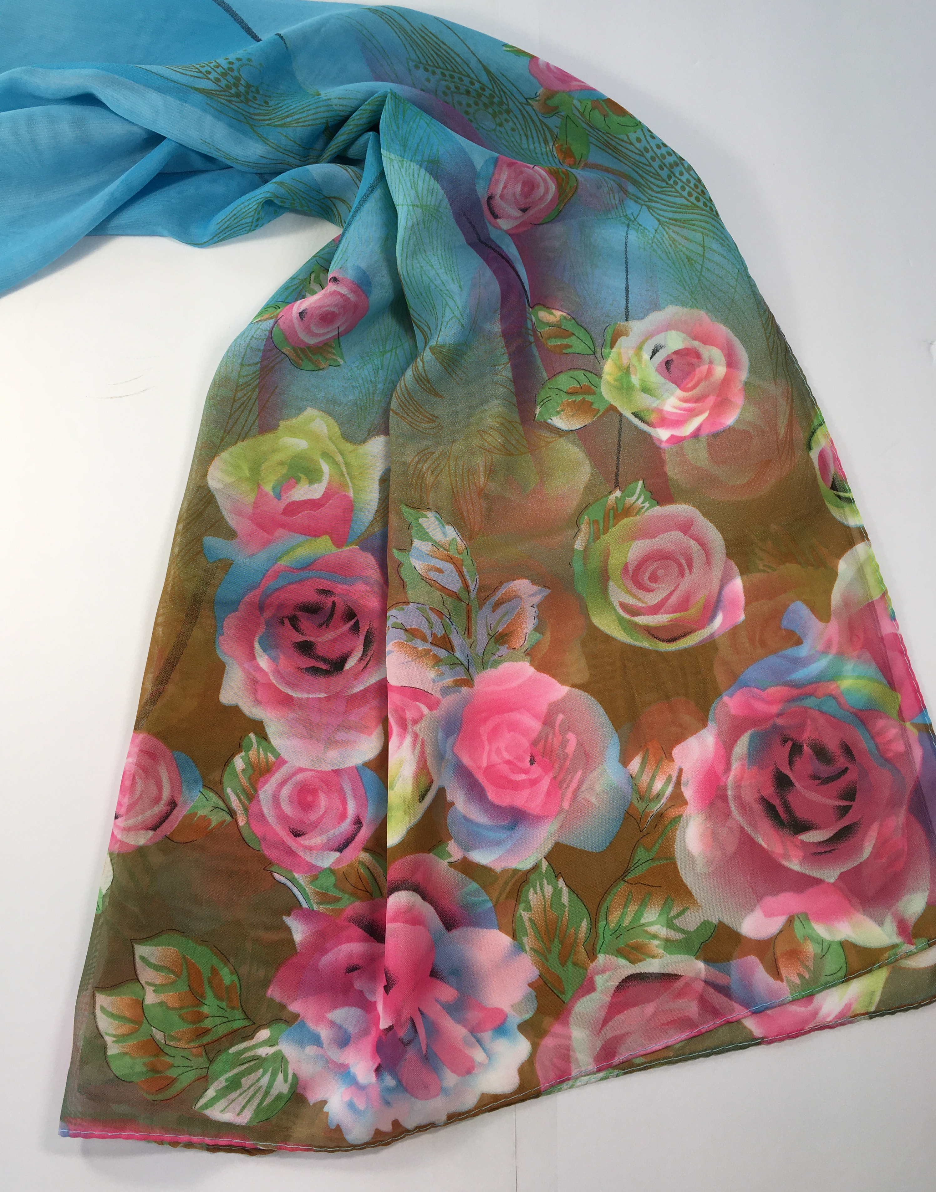 Summer Garden Scarf 58 x 20"
