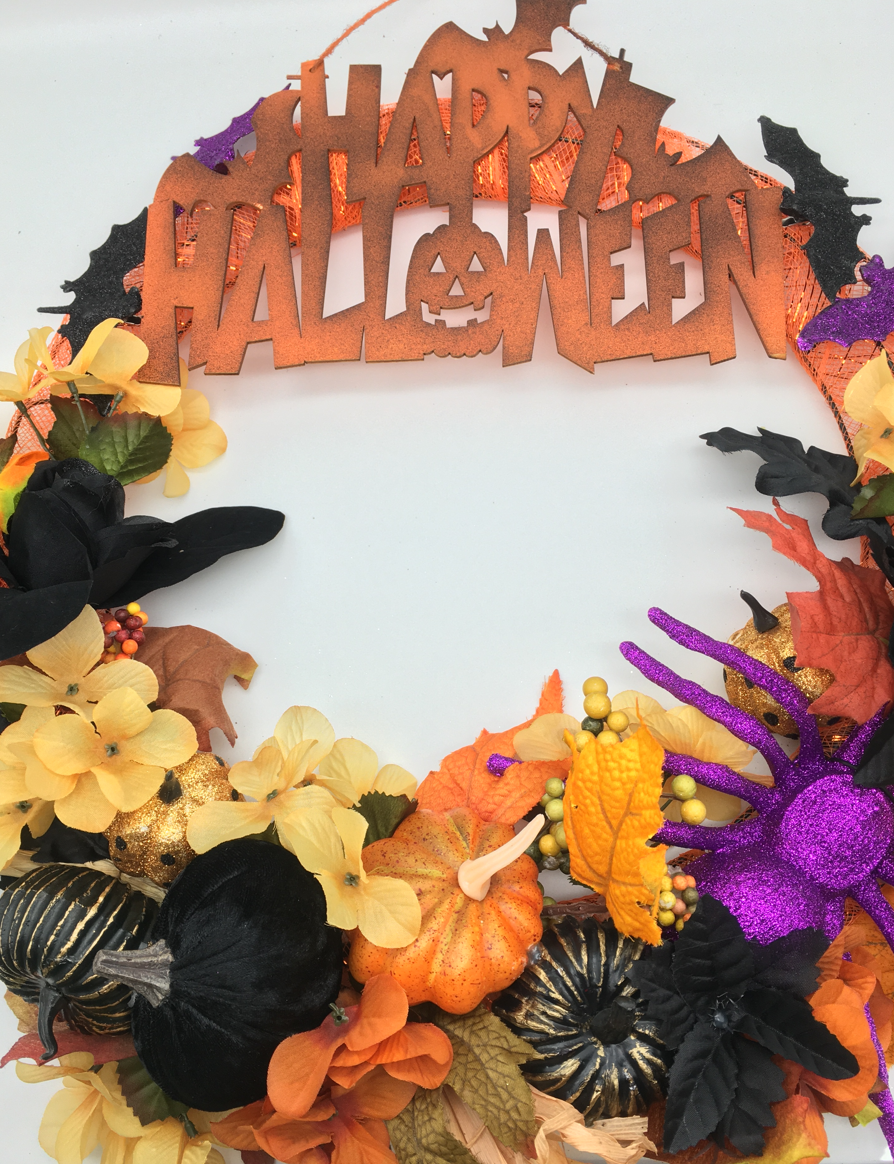 Happy Halloween Wreath, 22"