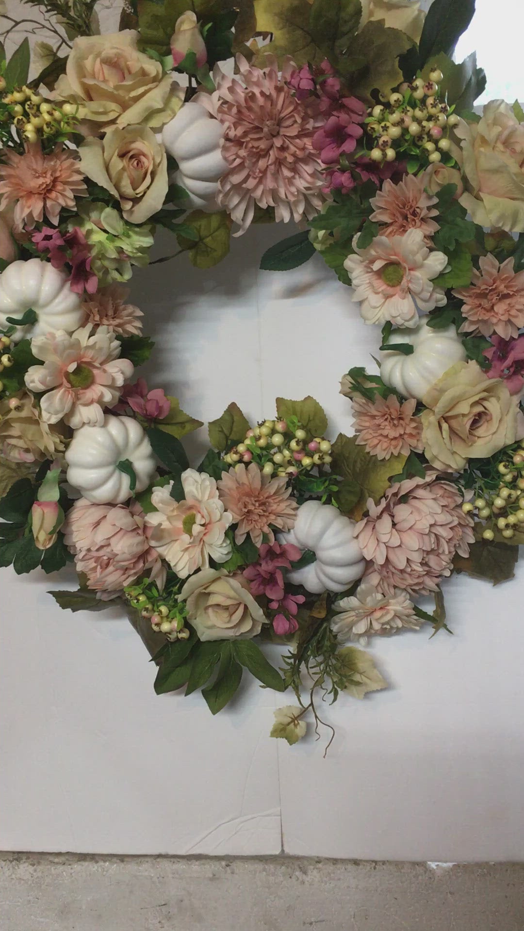 Autumn Rose-Mum 27" Fall Wreath- Seasonal Wreath