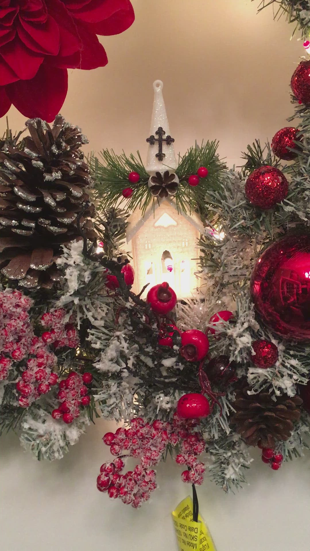 Going To Church Christmas Wreath 26"
