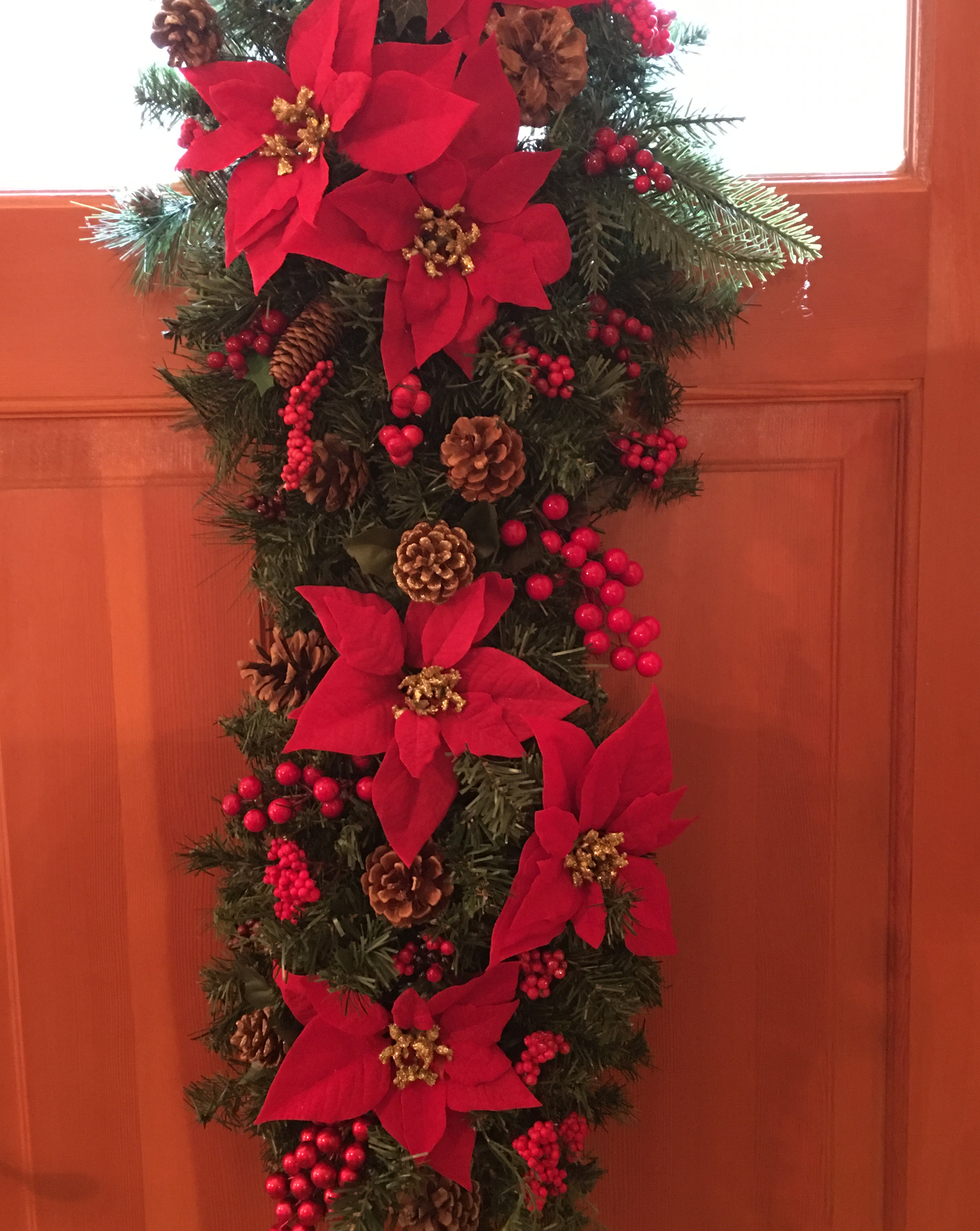 Red & Gold Berries Swag 30"x 15"