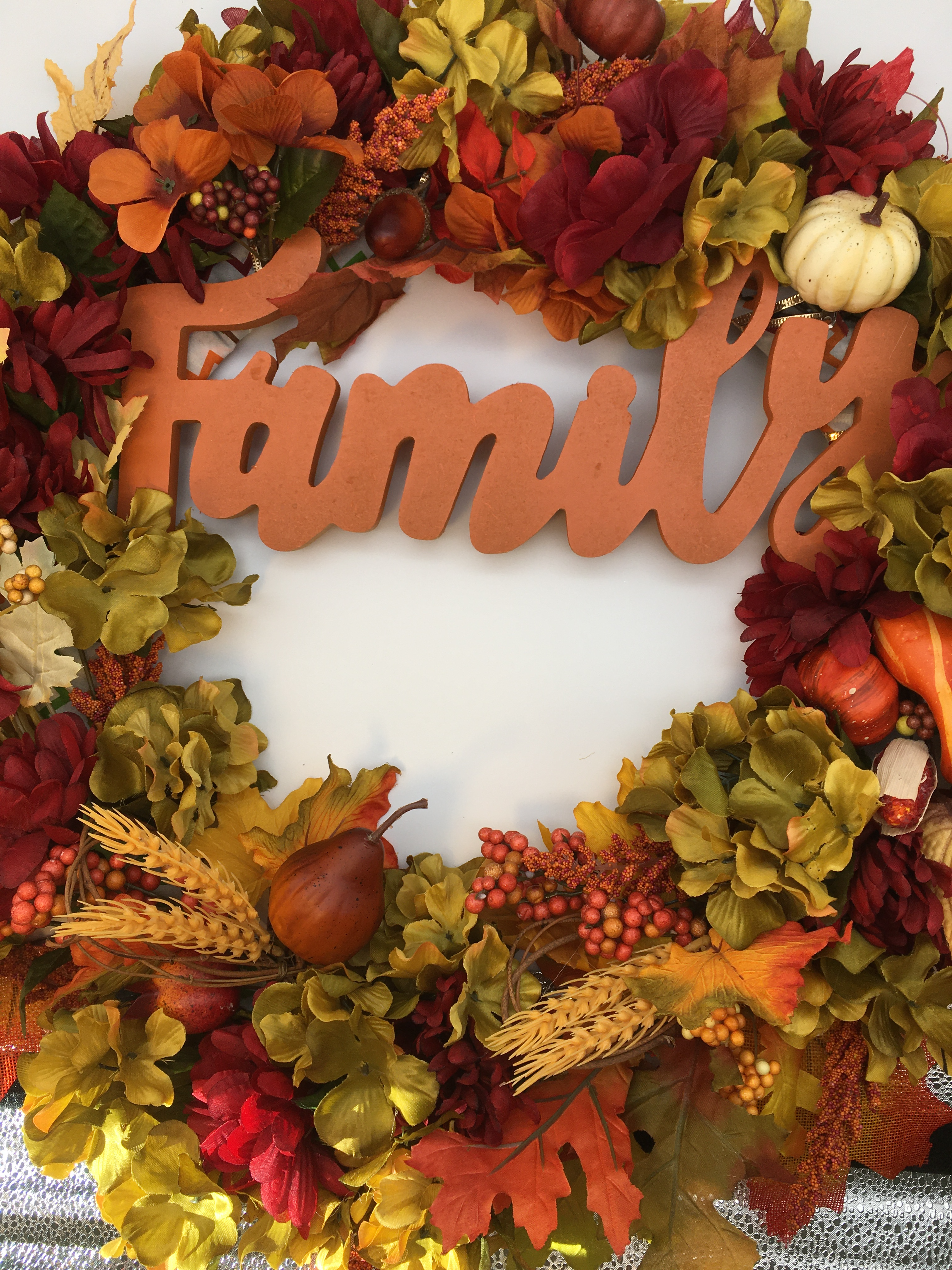 Thanksgiving "Family" Sign Wreath 24"