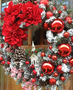 Going To Church Christmas Wreath 26"