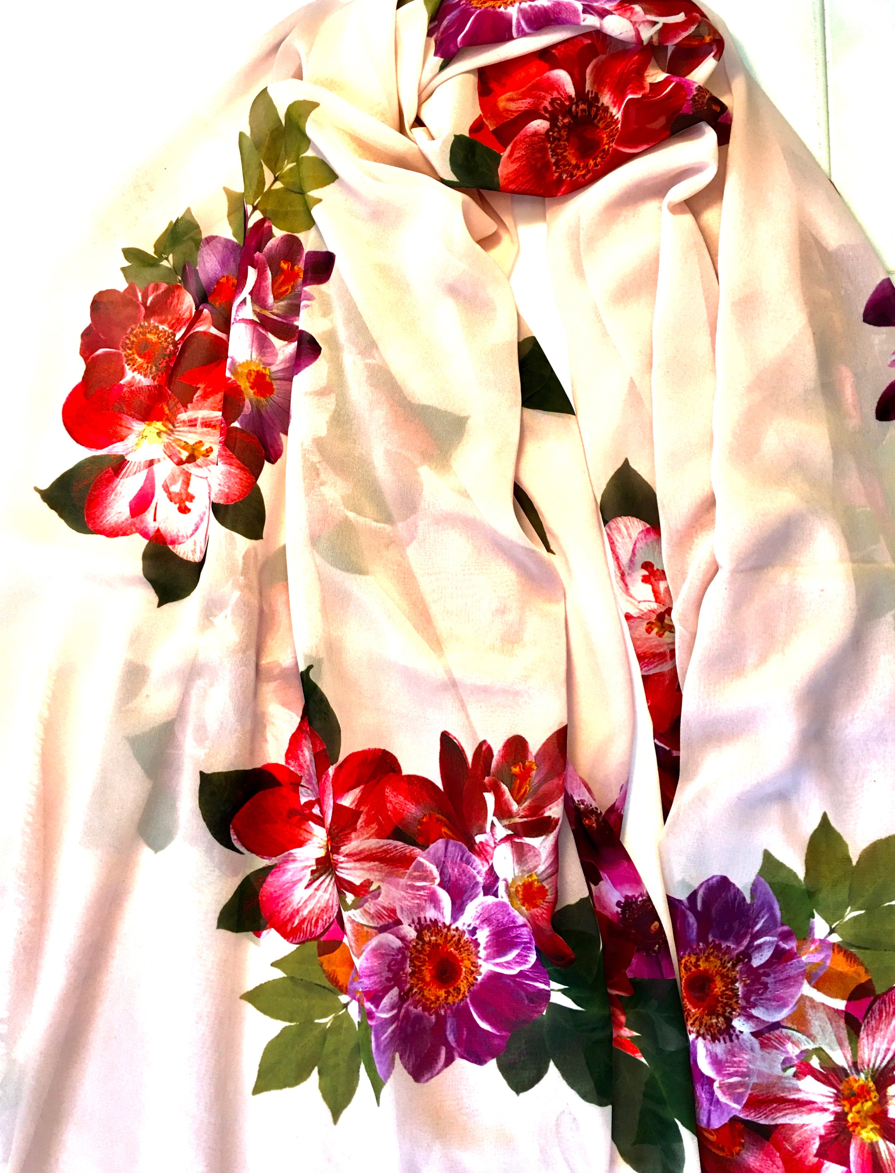 Scarf,Festive Wrap Scarf, 70" L x 30 " W Scarf