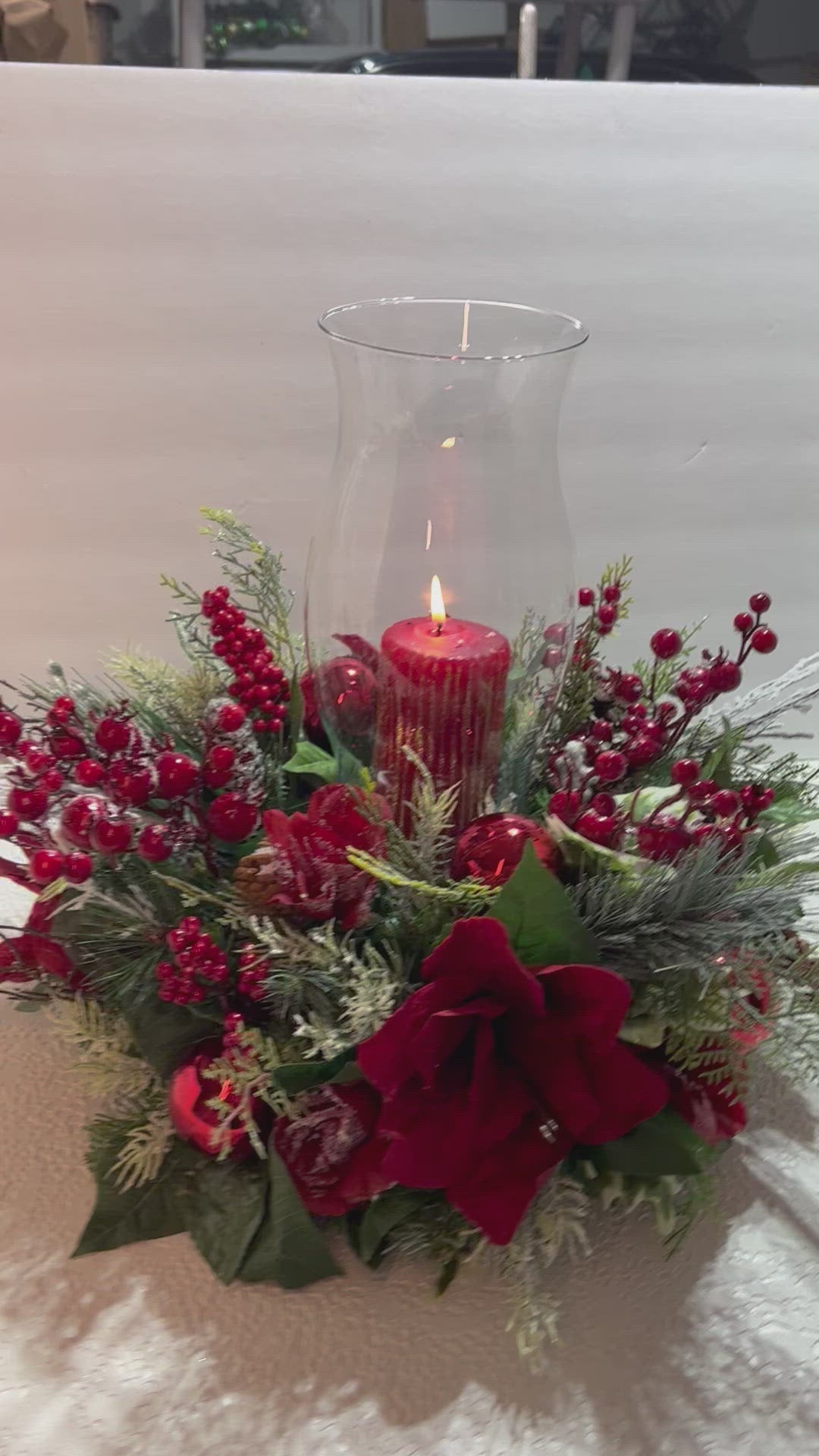 Berry Christmas Centerpiece -20 Diameter  X 8  High